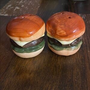 Burger Shaped Salt and Pepper Shakers